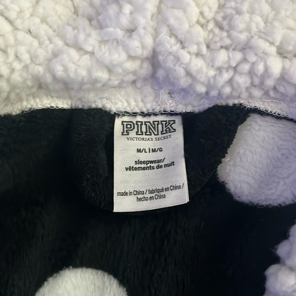 PINK Victoria's Secret Black and White Polka Dot Robe - Picture 3 of 5